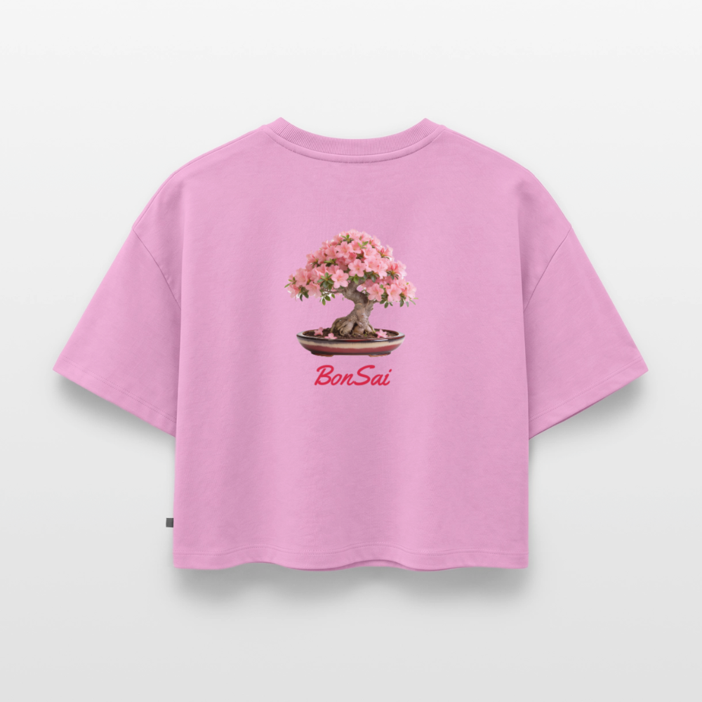 BonSai#1 Premium Oversized Bio Cropped T-Shirt - Verwaschenes Rosa