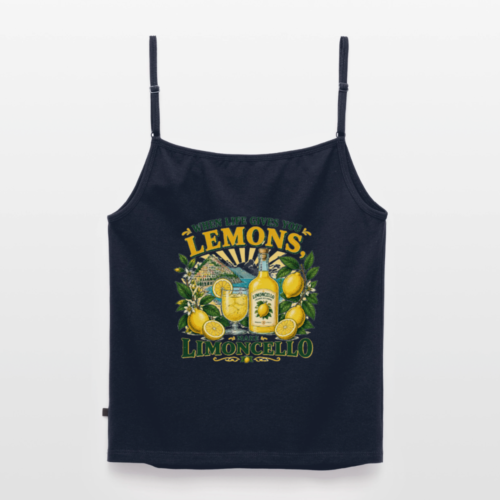 Limon Organic Top mit Spaghettiträgern - Navy