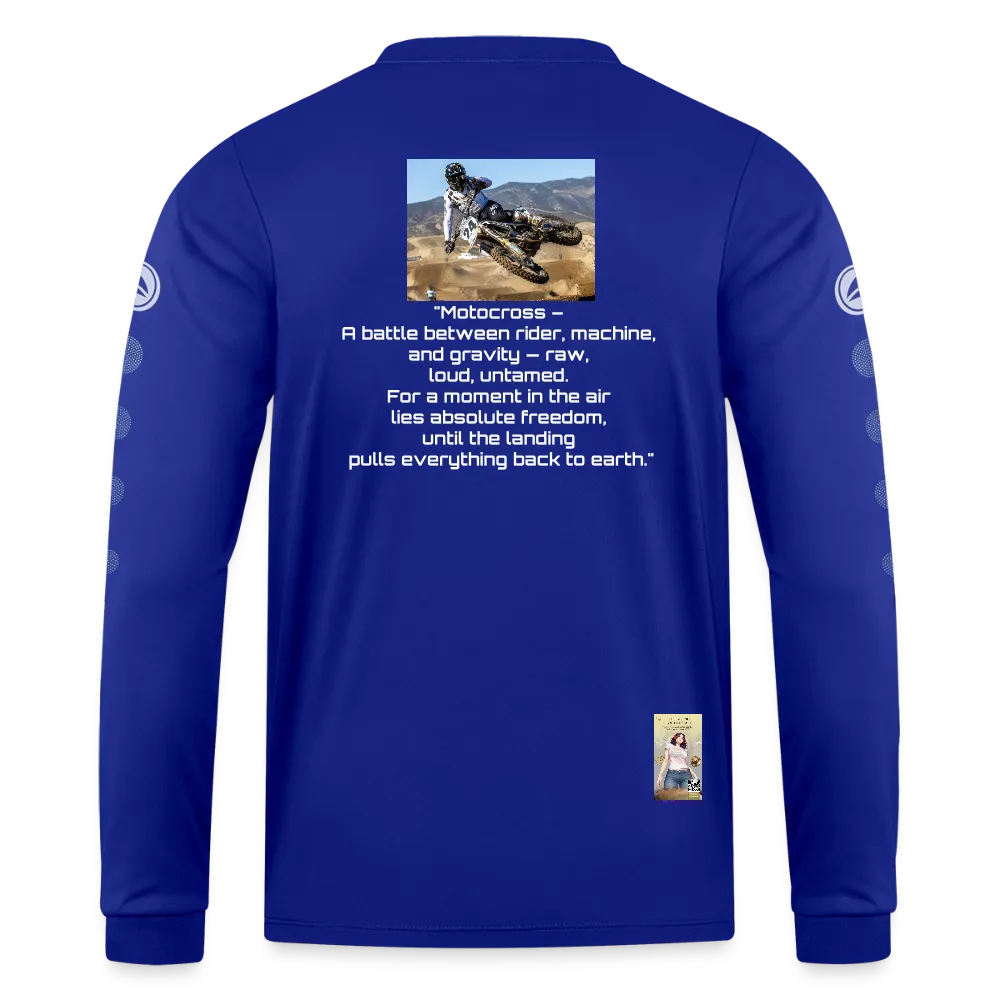 MotoX JAKO Trikot Team Langarm - Royalblau