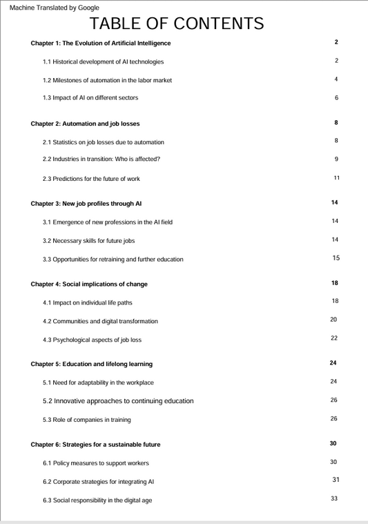 Artificial Intelligence and Job Losses
