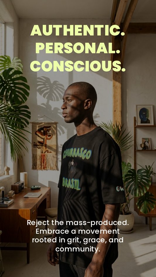 Soulfood#4 oversized high neck t-shirt – Lifestyle-/Kampagnenbild Detail