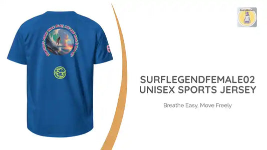 SurfLegendFemale02 Unisex sports jersey by@Outfy
