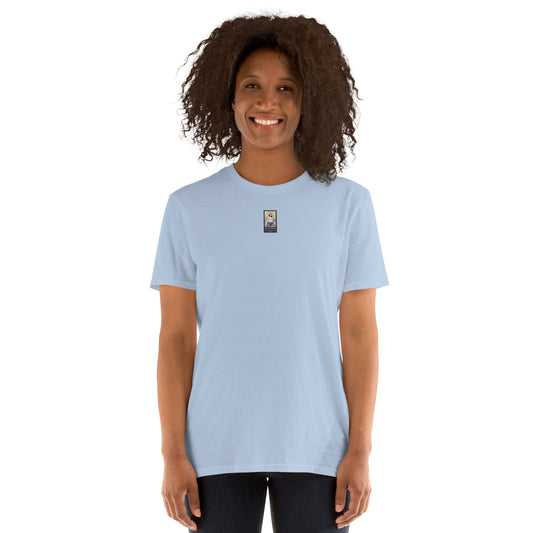 DISCO#1 Unisex T-Shirt in Light-Blue – Vorderansicht
