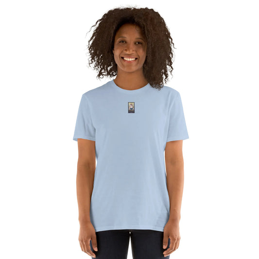 DISCO#1 Unisex T-Shirt in Light-Blue – Vorderansicht
