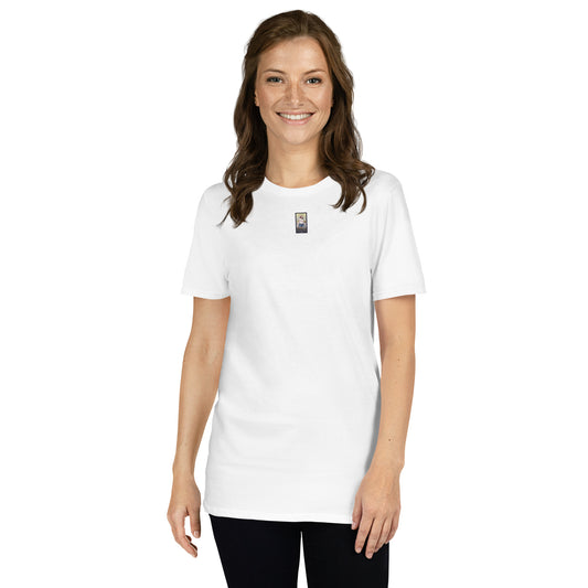 SBG#1 White Edition Unisex T-Shirt in Weiß – Vorderansicht