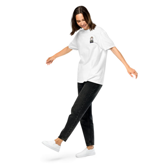 Heritage#1 garment-dyed heavyweight t-shirt in Weiß – Vorderansicht