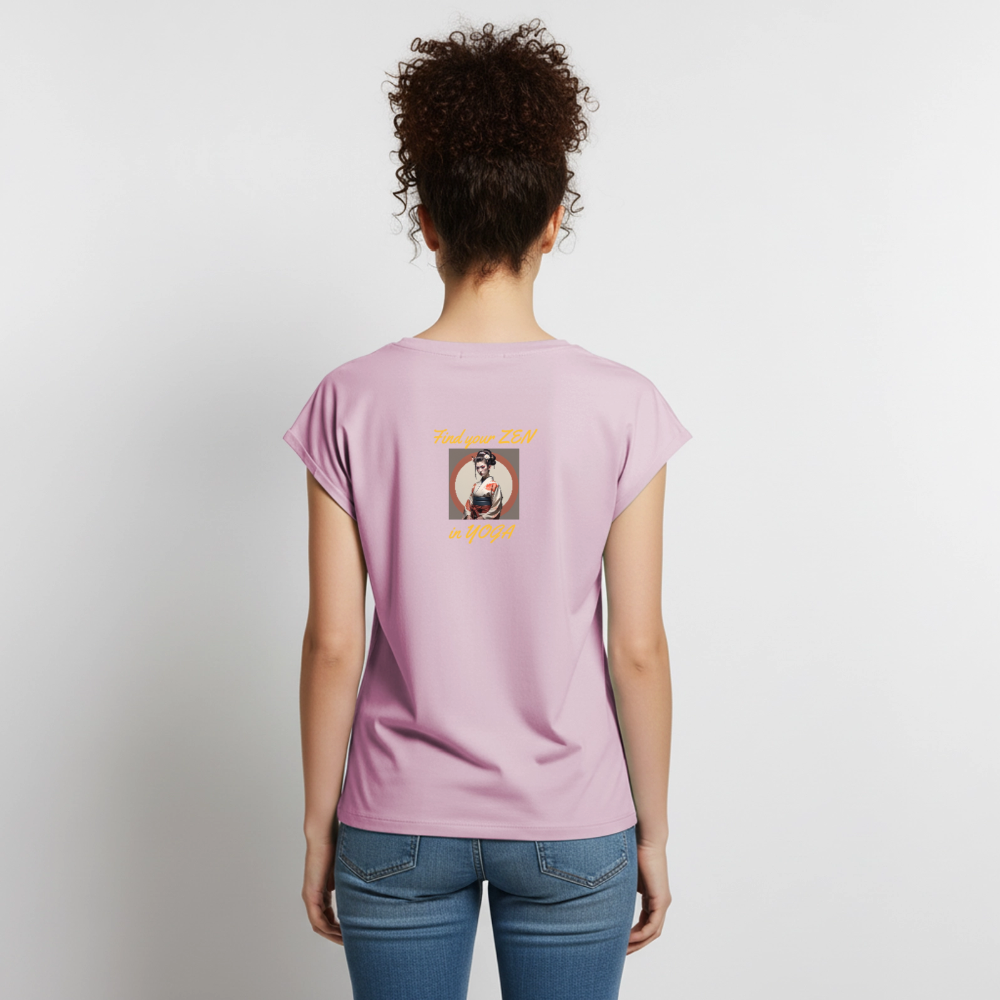 Frauen T-Shirt mit gerollten Ärmeln - Altrosa