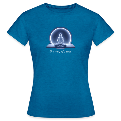 Frauen T-Shirt - Antikblaues Saphir meliert