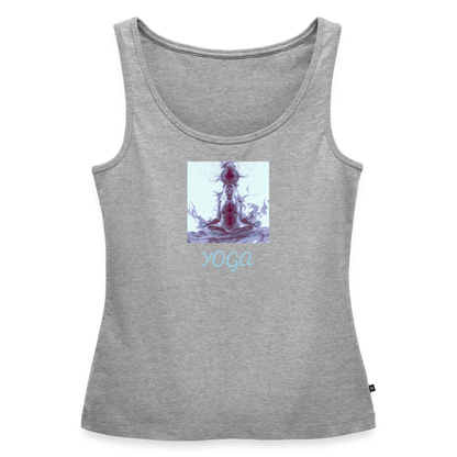 YOGA Frauen Premium Tank Top - Grau meliert