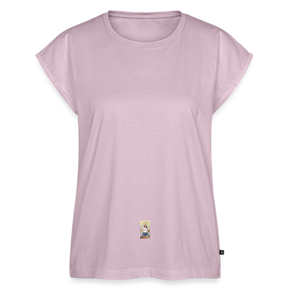 Frauen T-Shirt mit gerollten Ärmeln - Altrosa