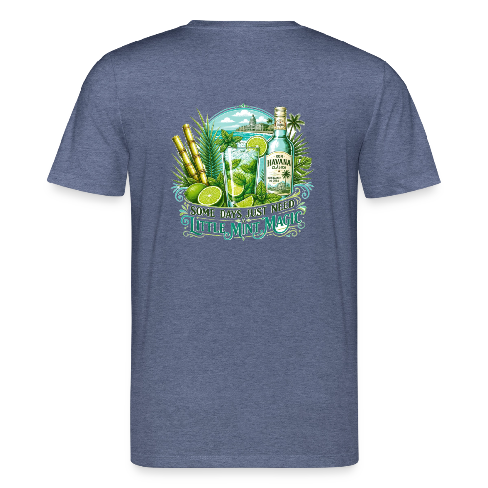 Mojito Unisex Bio-T-Shirt - Dunkelblau meliert