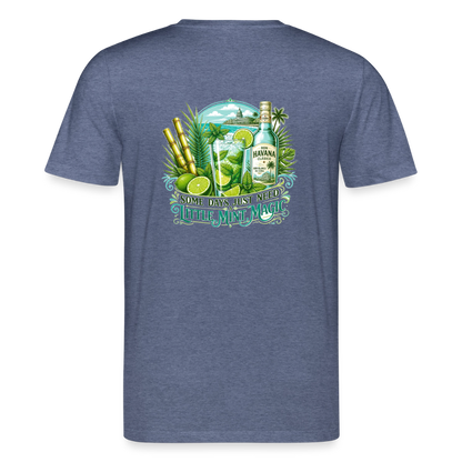 Mojito Unisex Bio-T-Shirt - Dunkelblau meliert