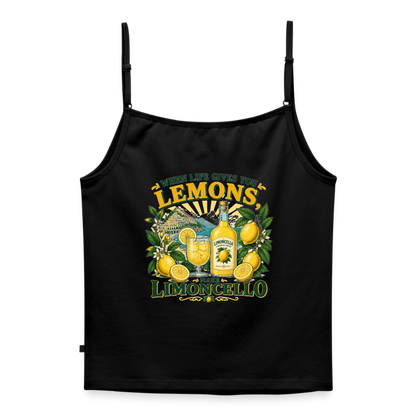 Limon Organic Top mit Spaghettiträgern - Schwarz