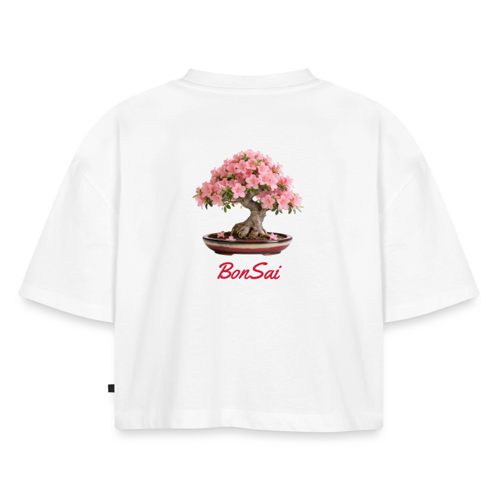 BonSai#1 Premium Oversized Bio Cropped T-Shirt - Weiß