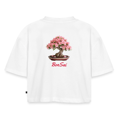 BonSai#1 Premium Oversized Bio Cropped T-Shirt - Weiß
