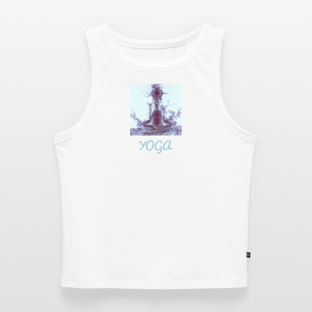 YOGA Cropped Frauen Organic Tank Top - Weiß