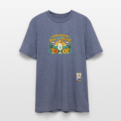 Pina Colada Unisex Bio-T-Shirt - Dunkelblau meliert