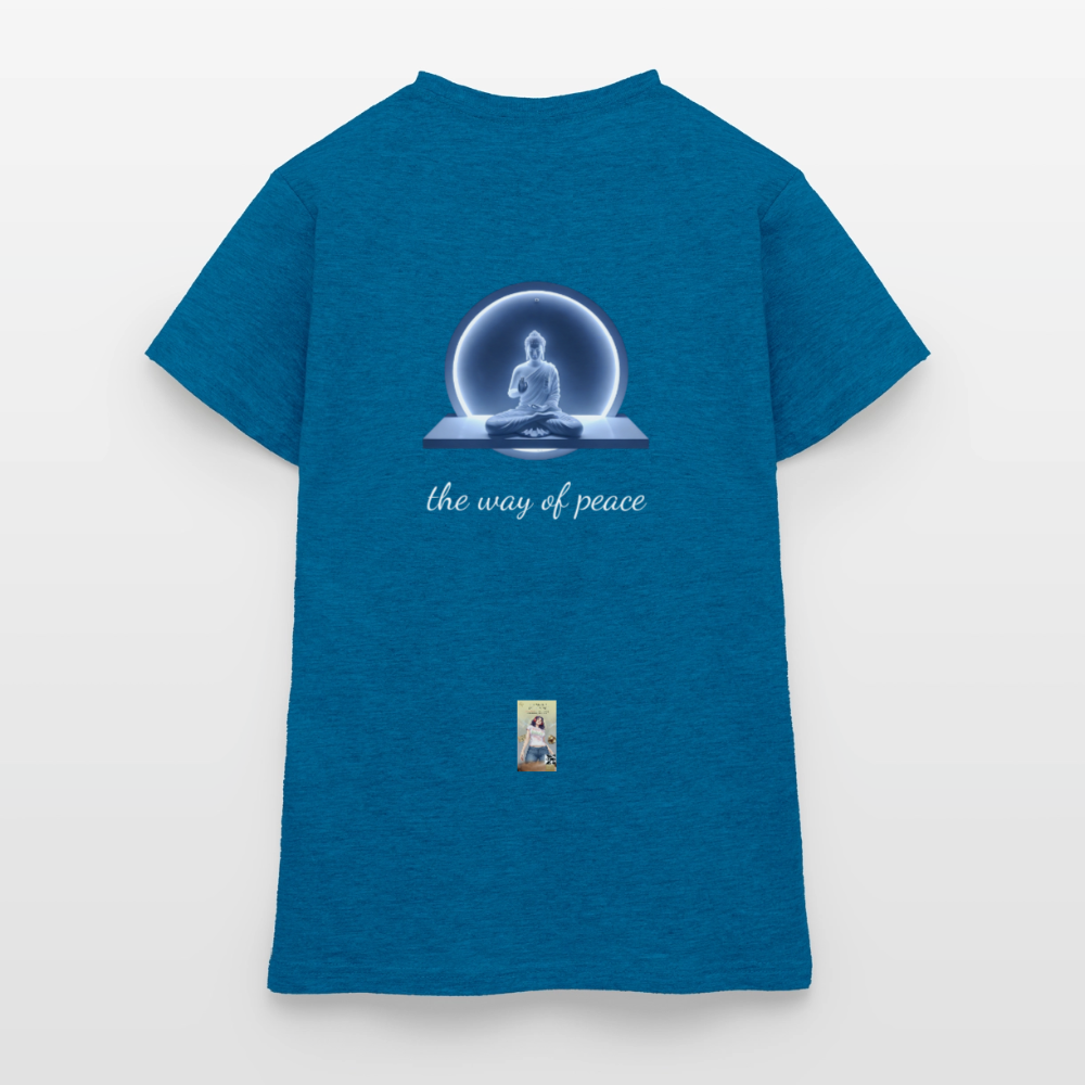 Frauen T-Shirt - Antikblaues Saphir meliert