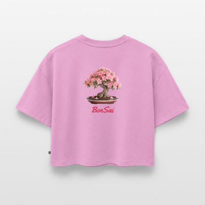 BonSai#1 Premium Oversized Bio Cropped T-Shirt - Verwaschenes Rosa