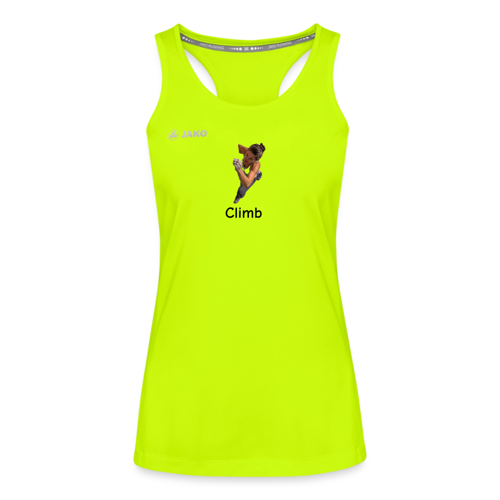 Climb JAKO Frauen Tanktop Run 2.0 - Neongelb