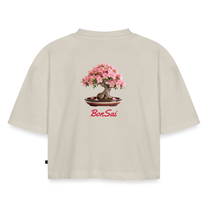 BonSai#1 Premium Oversized Bio Cropped T-Shirt - Beige