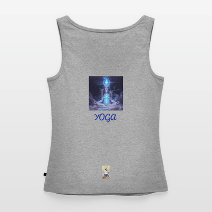 YOGA Frauen Premium Tank Top - Grau meliert