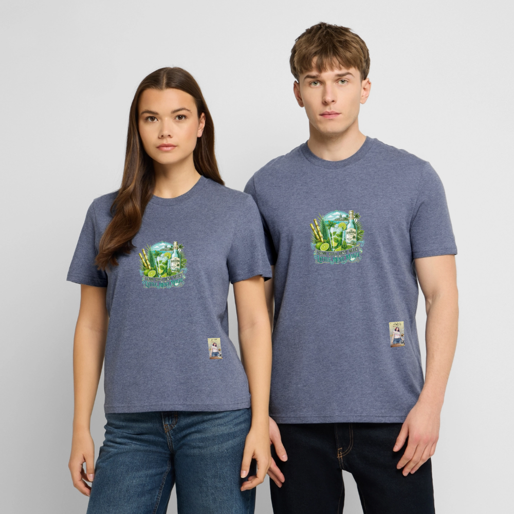 Mojito Unisex Bio-T-Shirt - Dunkelblau meliert