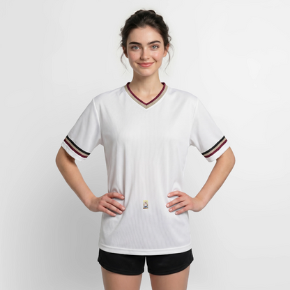 Gangsta#2 Football Style Mesh T-Shirt - Offwhite/Bordeaux