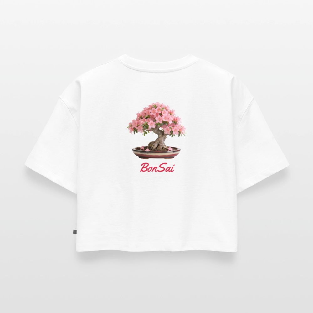 BonSai#1 Premium Oversized Bio Cropped T-Shirt - Weiß