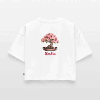 BonSai#1 Premium Oversized Bio Cropped T-Shirt - Weiß