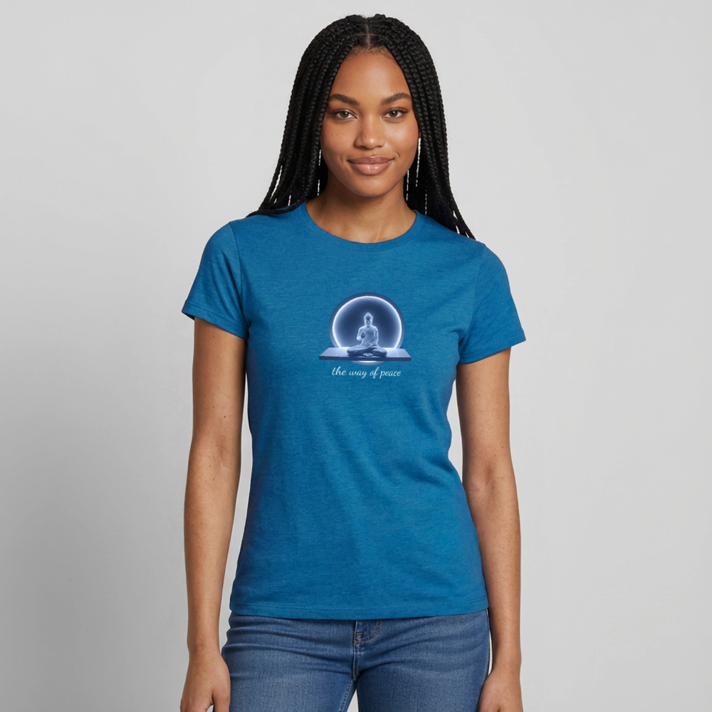 Frauen T-Shirt - Antikblaues Saphir meliert