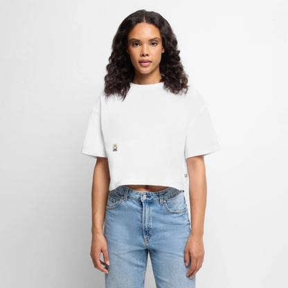 BonSai#1 Premium Oversized Bio Cropped T-Shirt - Weiß