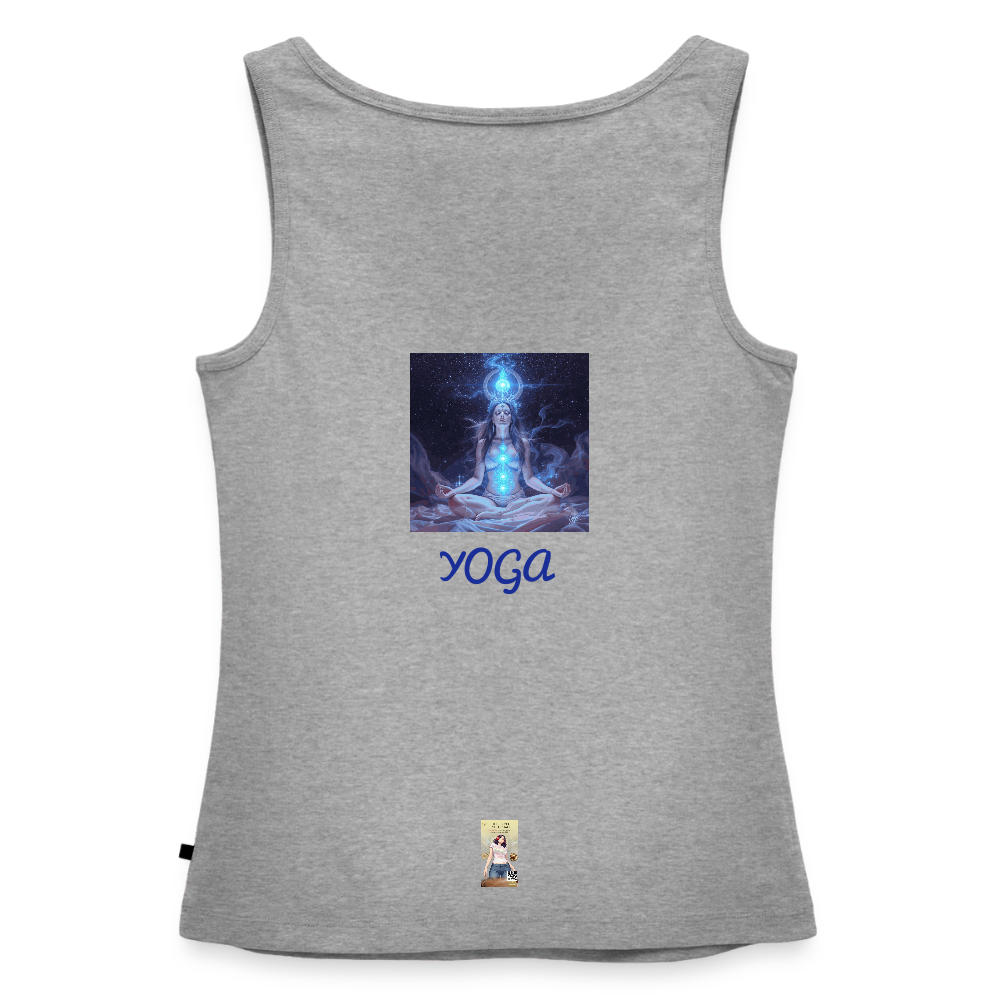 YOGA Frauen Premium Tank Top - Grau meliert