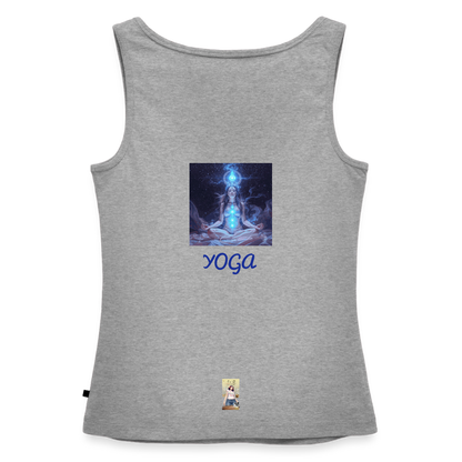 YOGA Frauen Premium Tank Top - Grau meliert