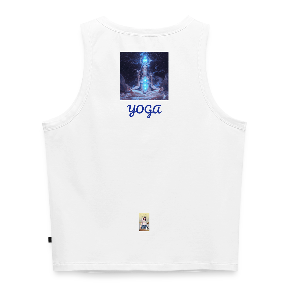YOGA Cropped Frauen Organic Tank Top - Weiß