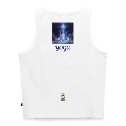 YOGA Cropped Frauen Organic Tank Top - Weiß