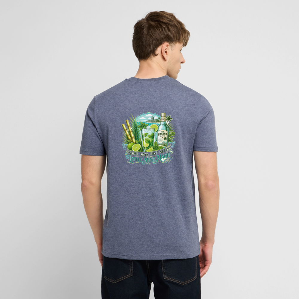 Mojito Unisex Bio-T-Shirt - Dunkelblau meliert