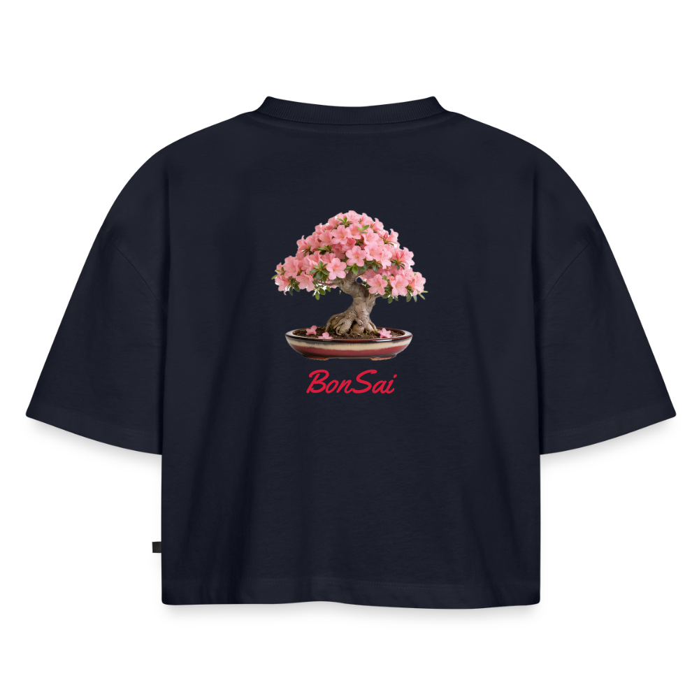 BonSai#1 Premium Oversized Bio Cropped T-Shirt - Navy
