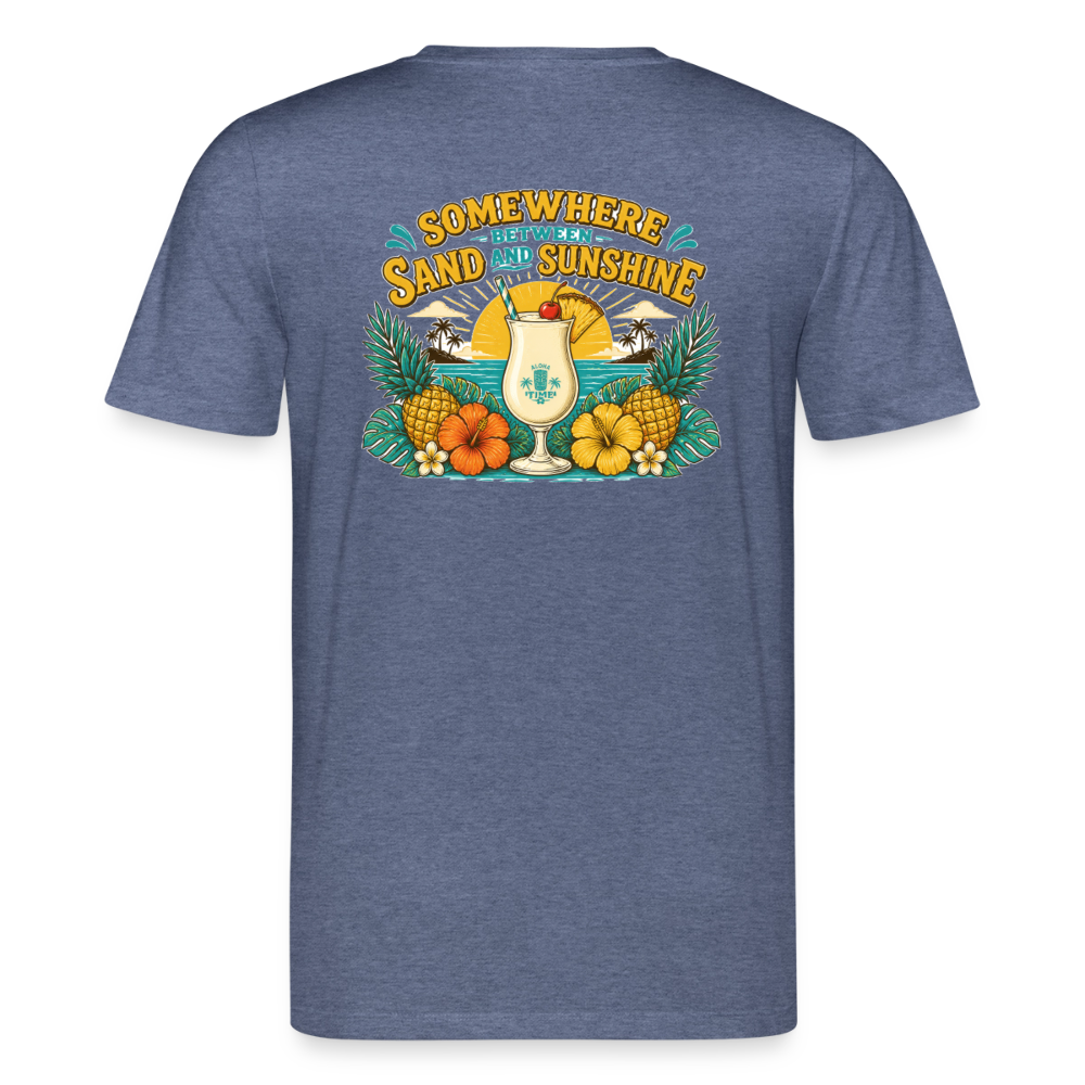 Pina Colada Unisex Bio-T-Shirt - Dunkelblau meliert