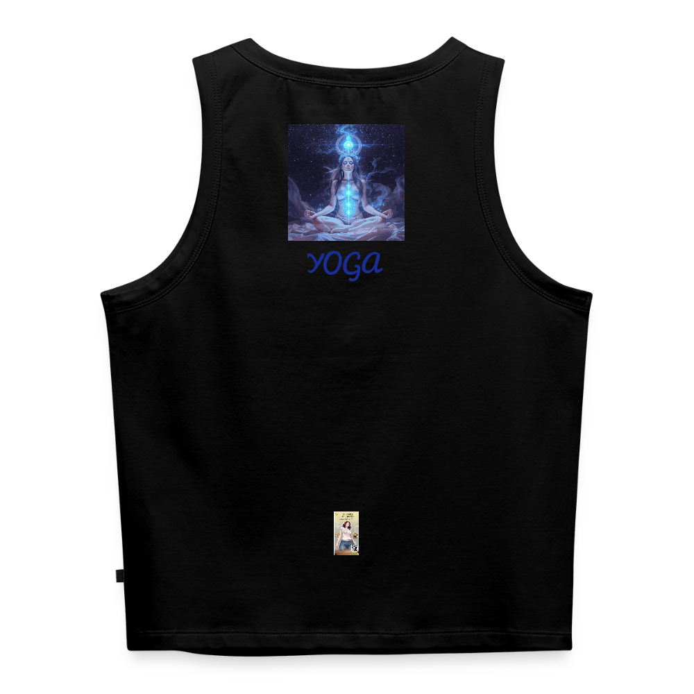 YOGA Cropped Frauen Organic Tank Top - Schwarz