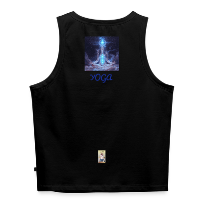 YOGA Cropped Frauen Organic Tank Top - Schwarz