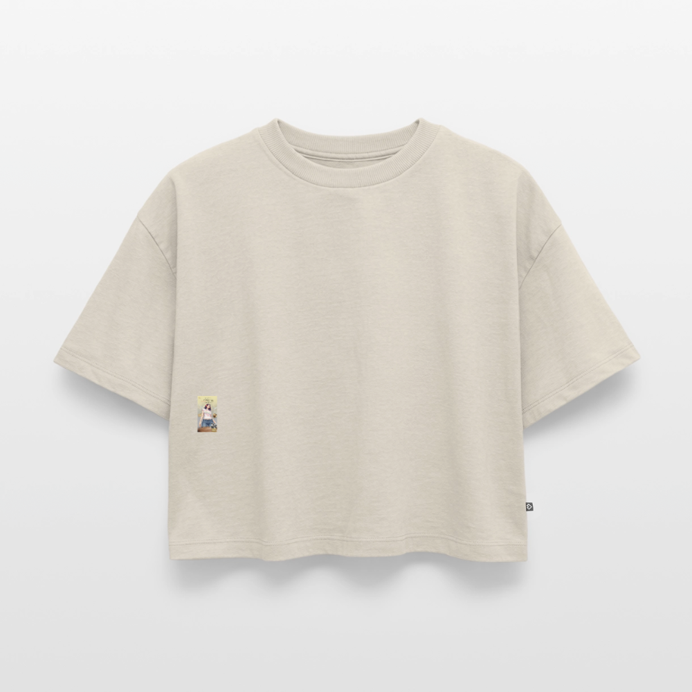 BonSai#1 Premium Oversized Bio Cropped T-Shirt - Beige