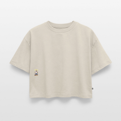BonSai#1 Premium Oversized Bio Cropped T-Shirt - Beige