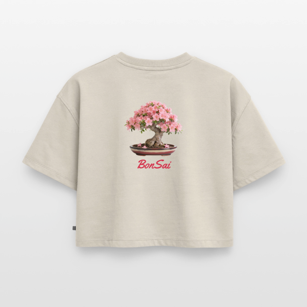 BonSai#1 Premium Oversized Bio Cropped T-Shirt - Beige