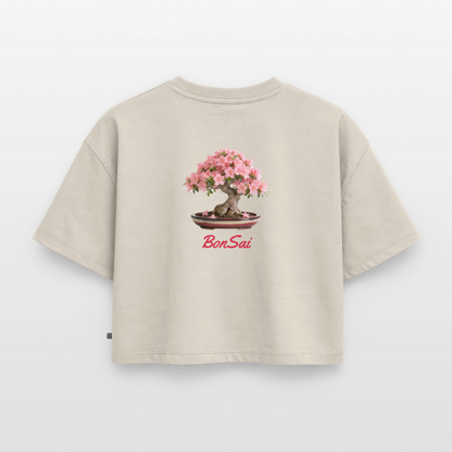 BonSai#1 Premium Oversized Bio Cropped T-Shirt - Beige