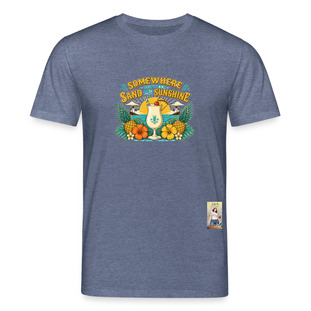 Pina Colada Unisex Bio-T-Shirt - Dunkelblau meliert