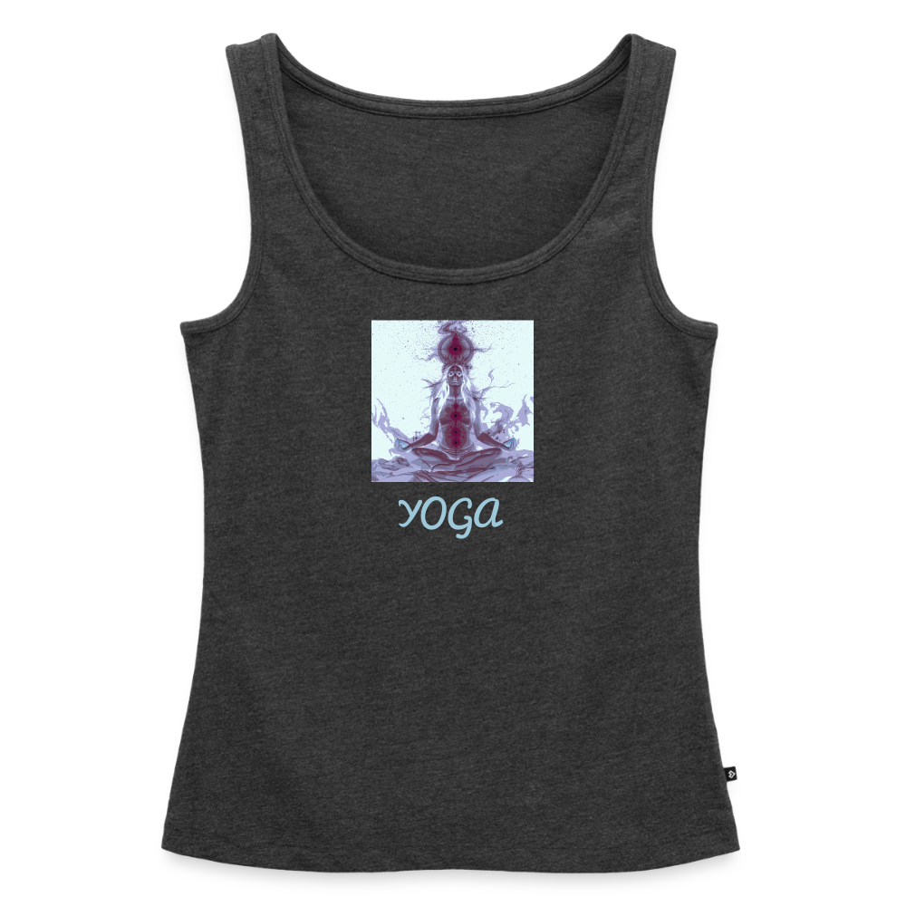 YOGA Frauen Premium Tank Top - Anthrazit meliert