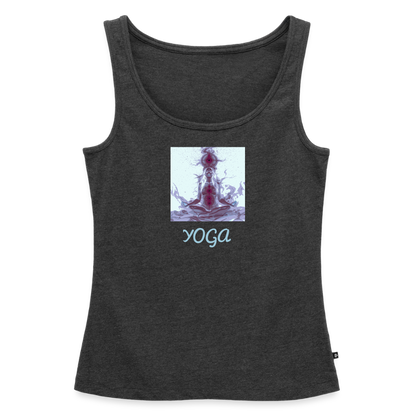 YOGA Frauen Premium Tank Top - Anthrazit meliert