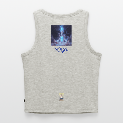 YOGA Cropped Frauen Organic Tank Top - Grau meliert