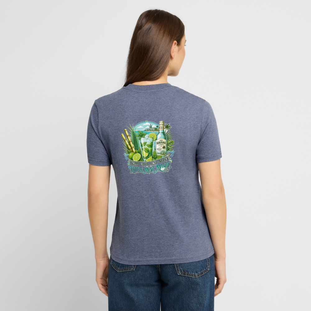 Mojito Unisex Bio-T-Shirt - Dunkelblau meliert
